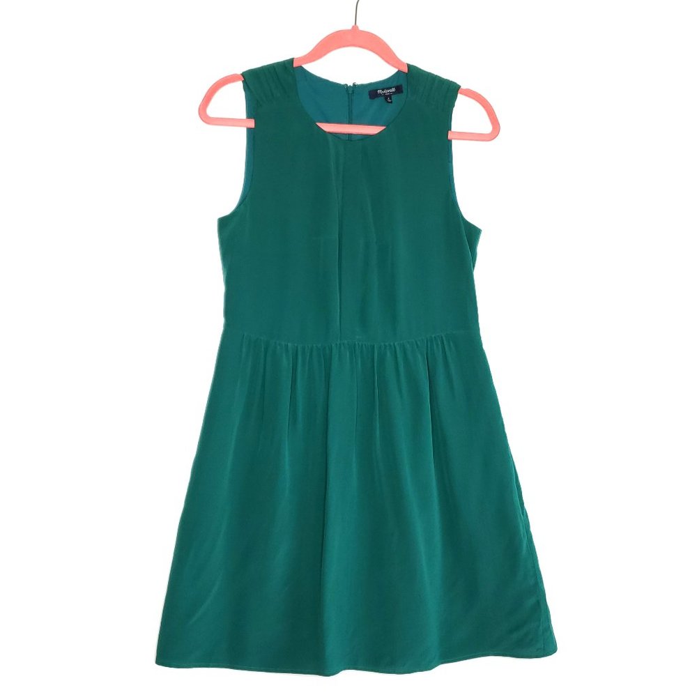 Madewell Emerald Green Silk Dress Size 6